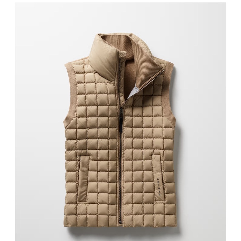 Aether Tan Quilted + Knit Vest | Size XL